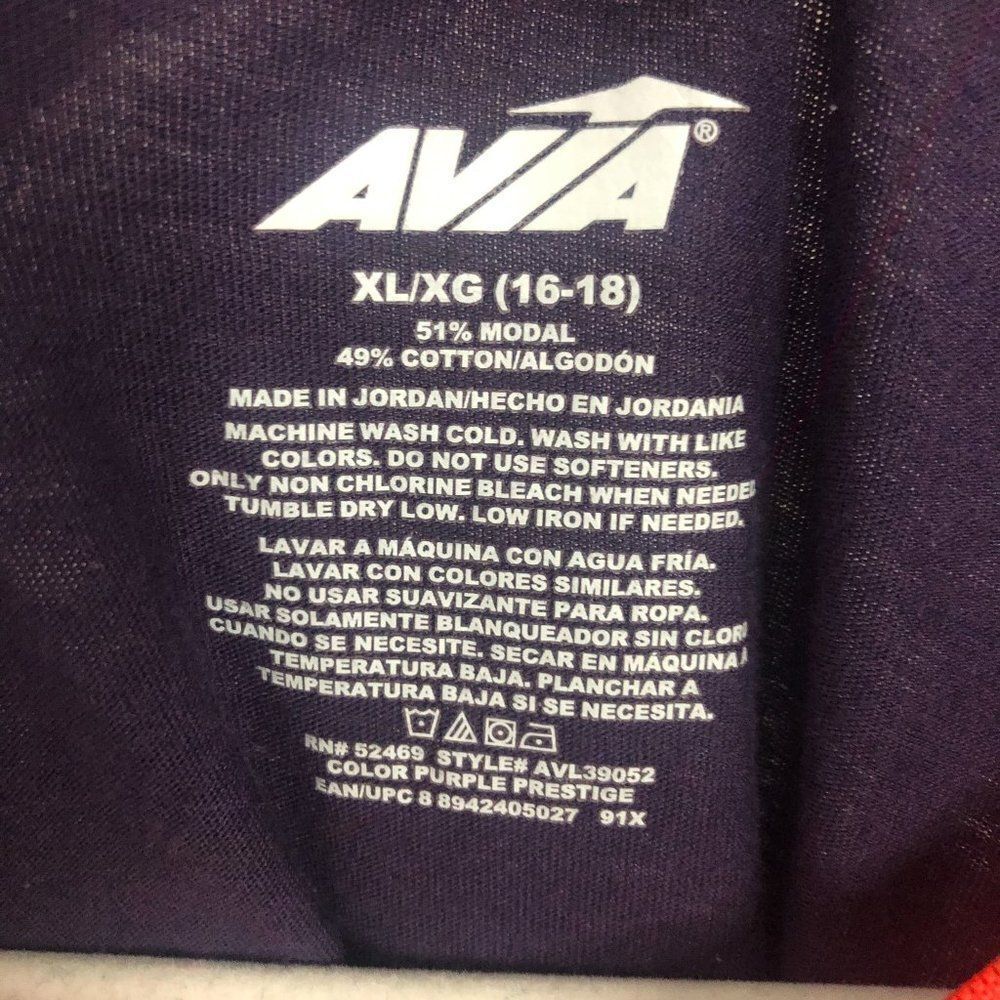 Avia Purple‎ Neon Collar Muscle Tank Workout Sports Gym - Picture 7 of 7